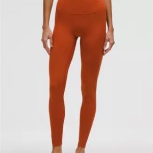 lululemon athletica Orange Cropped Pants- NWOT
